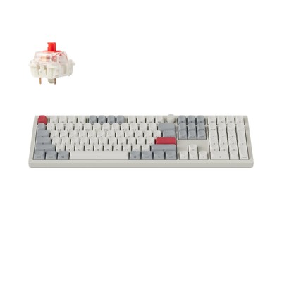 Keychron Q6 Max QMK Kabellose Mechanische Tastatur, QWERTY US, Q6M-P1S, Red
