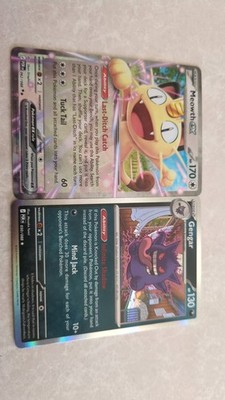 Gengar/Meowth Ex Pokemon Rare Card Full Art | eBay