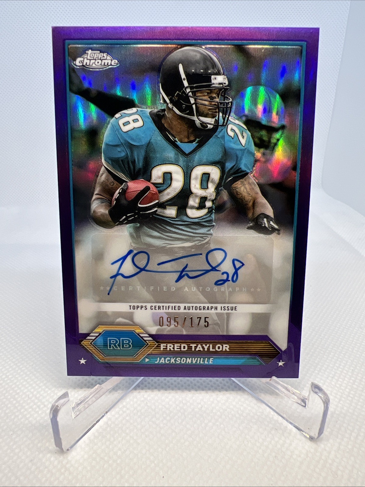 2023 Topps Composite #TCA-FT Fred Taylor Topps Chrome Auto Purple Ref #/175