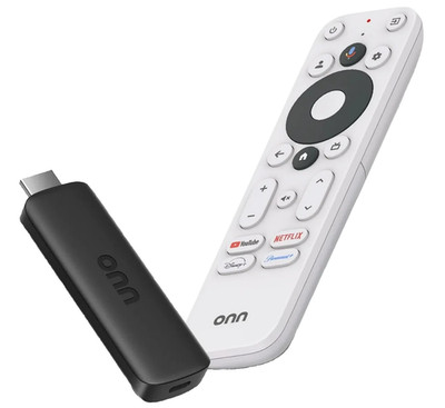 Onn Google TV  FHD Streaming Stick  1080p Wi-Fi Voice Remote HDMI Device