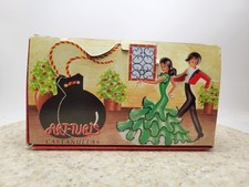 Vintage Art-Turis Casta&ntilde;uelas Spanish Castanets Hand Painted Original Box Spain