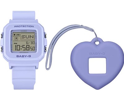 NEW Casio Baby-G +PLUS DIGITAL HEART Purple Mix 'n Match Womens Watch BGD10KH-2B