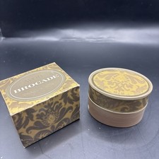 AVON Brocade Cream Sachet Jar Art Deco Style Vintage Glass Vanity Décor