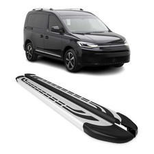 Trittbretter Seitenschweller Seitenbretter für VW Caddy 2020-24 Kurzer Alu Grau