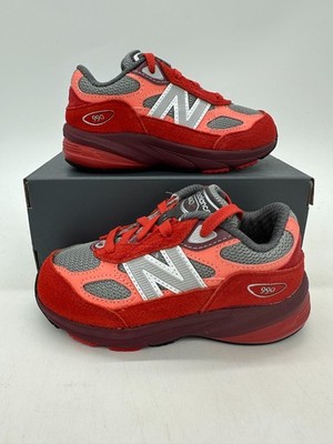New Balance 990 v6 Infant Size 9 Red Suede Athletic Shoes IC990RT6