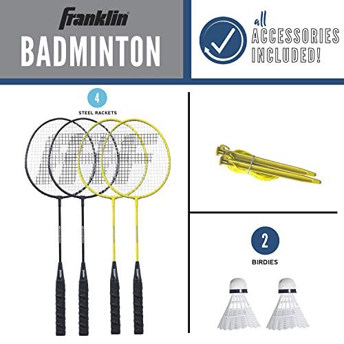 FRANKLIN SPORTS, Outdoor Backyard, Beach Badminton Set, 52632X,  Adults Kids - Picture 1 of 5