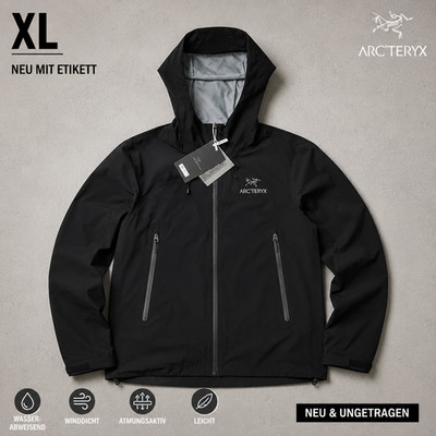 Arc teryx Hardshell Jacket Black Size XL - NWT - Wind & Water Repellent
