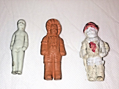 ANTIQUE GERMAN FROZEN CHARLOTTES DOLLHOUSE DOLLS  BISQUE 2.5  ALL ORIGINAL