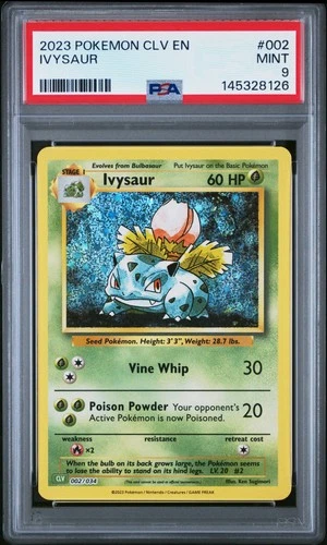2023 POKEMON CLV-CLASSIC VENUSAUR & LUGIA EX DECK #002 IVYSAUR PSA 9