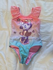 Disney Minnie Mouse One Piece Swimsuit Pink To Turquoise Ombre With Minnie Mouse