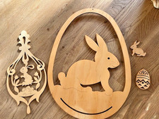 Ostern - Fensterbilder aus Holz, Osterdeko, 4 Teile