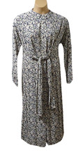 M&S Collection Women Midaxi Shirt Dress size 18 Reg Tie Front Quarter Belt Multi