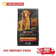 Purina Pro Plan Adult Shredded Blend Beef Rice Formula Dry Dog Food, 47-lb bag