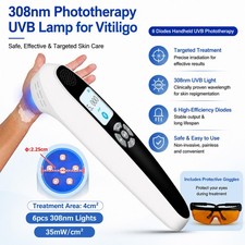 Handheld 308nm UVB Light Therapy Device 6 Diodes for Skin Care 35mW/cm2 Home Use