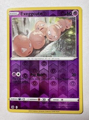 Reverse Holo Exeggcute 057/159 Common Crown Zenith Pokemon TCG