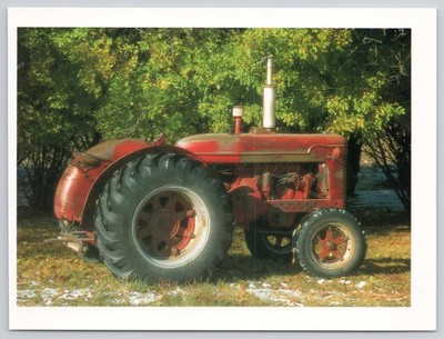 Antique 1954 Super W-6 McCormick-Deering International Tractor Montana Postcard