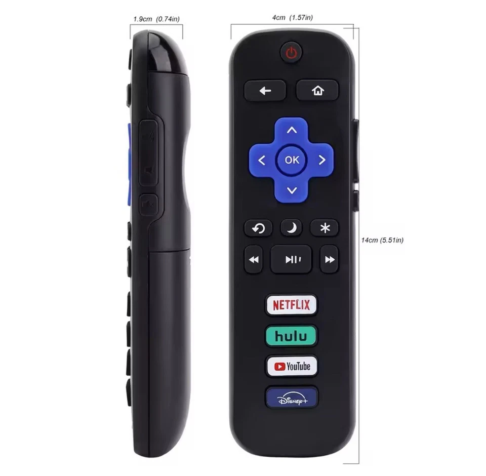 2 Pack Replacement Remote FIT For ROKU TV TCL/Sanyo/Element/Haier/RCA/LG/Philips - Image 4 of 4