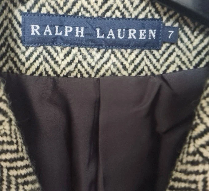 Chaqueta a medida Ralph Lauren espiga lana-cachemira talla S, gris, hecha en Japón Foto 4 de 4