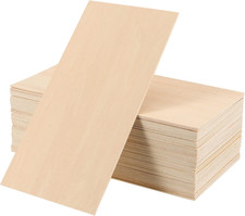 80 PCS Craft Wood Sheet, 1/16 X 4 X 8 Inch Thin Wood Sheets, Unfinished Plywood