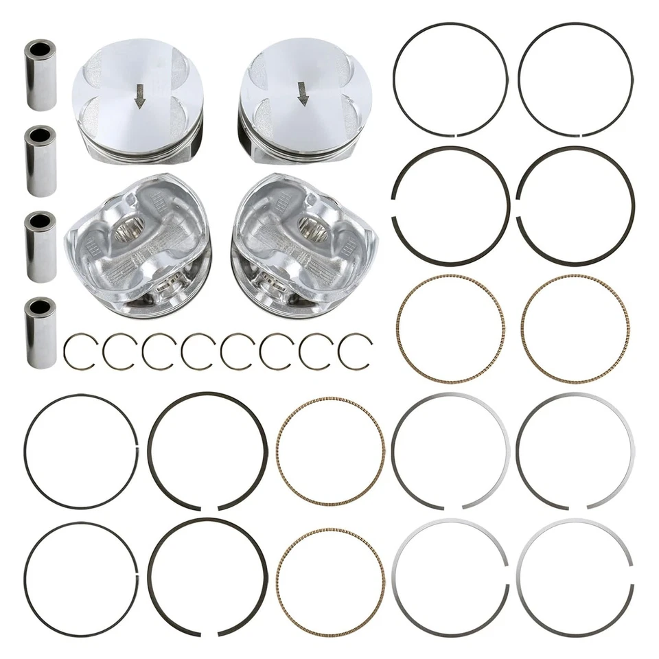 4* Pistons & Rings Kit for Chevy Equinox GMC Terrain 2010-2017 Malibu 2008-2012 Foto 4 de 4