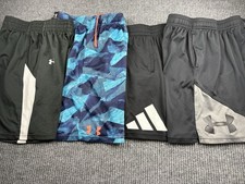 Nike Under Armour Adidas Boys Youth Medium Shorts Lot 4 Athletic Gym