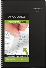 AT-A-GLANCE 2026 Planner, Monthly, 8" x 12", Large, DayMinder, Black (SK20026)