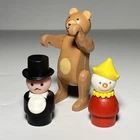 VINTAGE 1970s Fisher Price Little People #991 Circus Ring Leader Clown Bear
