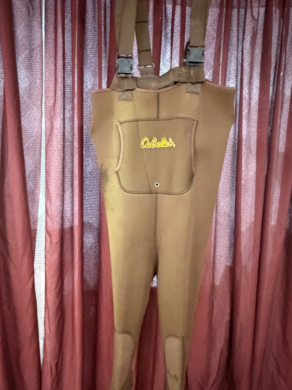 Cabela's Neoprene Thinsulate Insulated Chest Waders Felt Sole Boots Size 5 - VGC