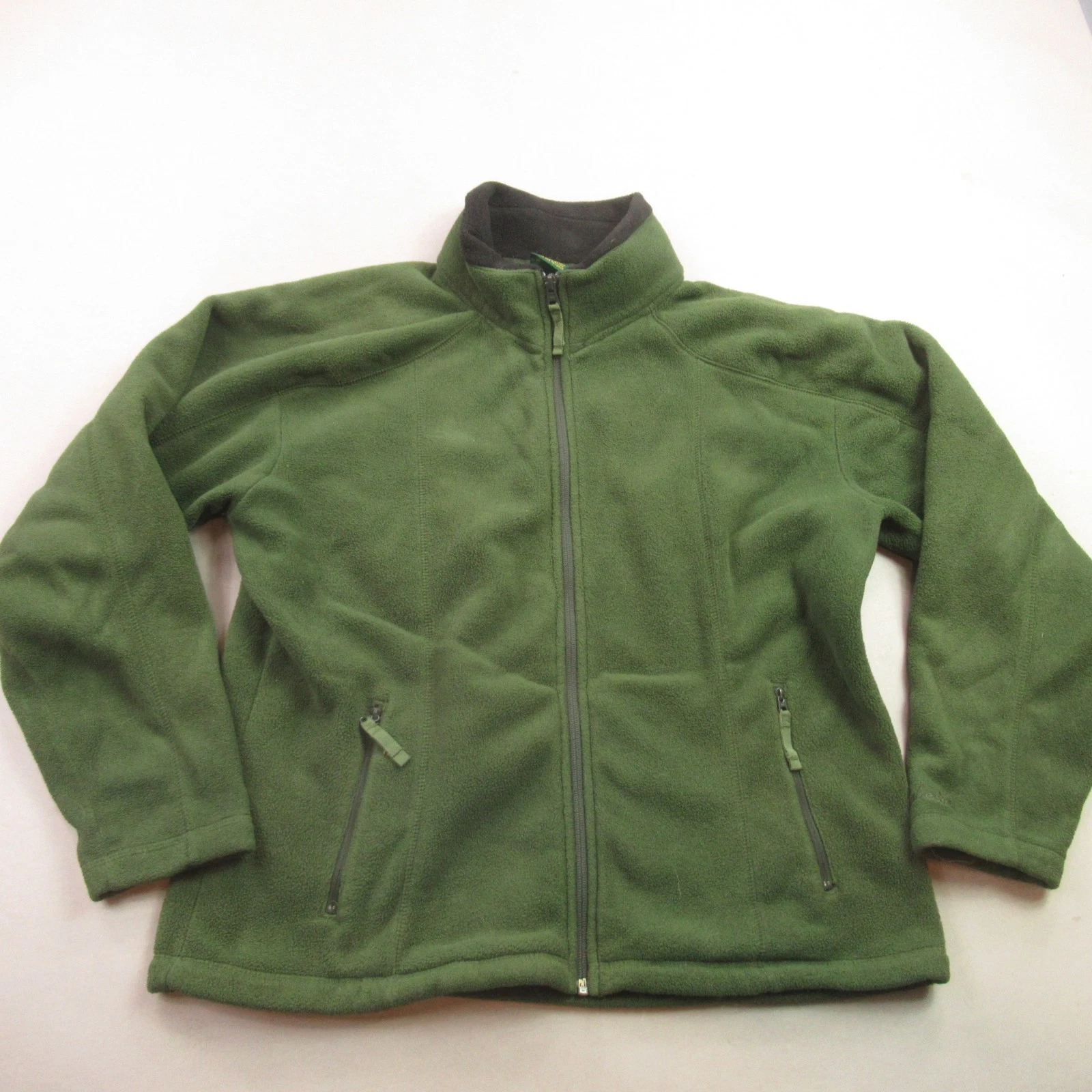 Cabelas Jacket Mens Large Long Sleeve Outdoor Full Zip Pockets Green Casual