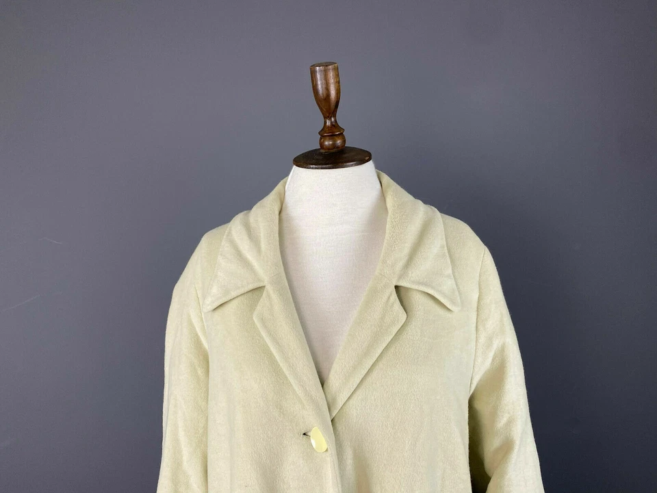 Marc Cain Beige Coat Wool Over Length Large Overcoat Coat XL US 16-18 UK 20-22 - Image 2 of 4
