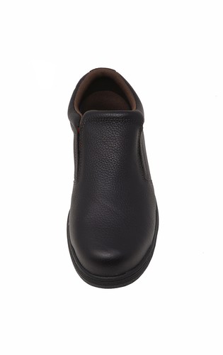 WOLVERINE Men Hume Steel Toe Electrical Hazard Slip On Brown Leather Work Shoes - Picture 3 of 6