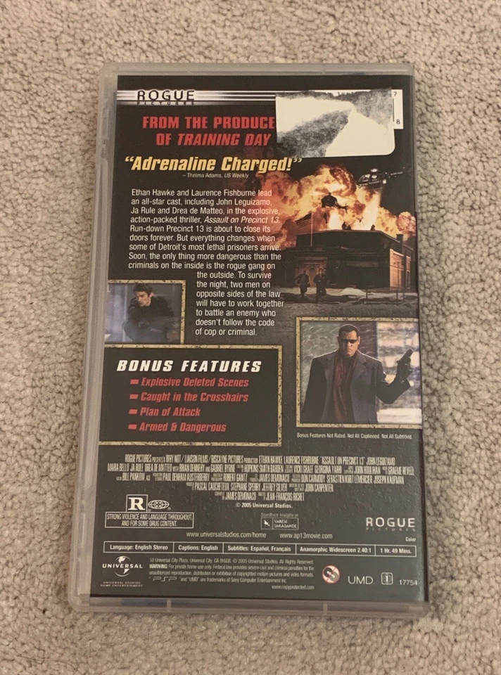 Assault on Precinct 13 (Sony PSP UMD Movie, 2005) *Tested, Working* - Image 2 of 4