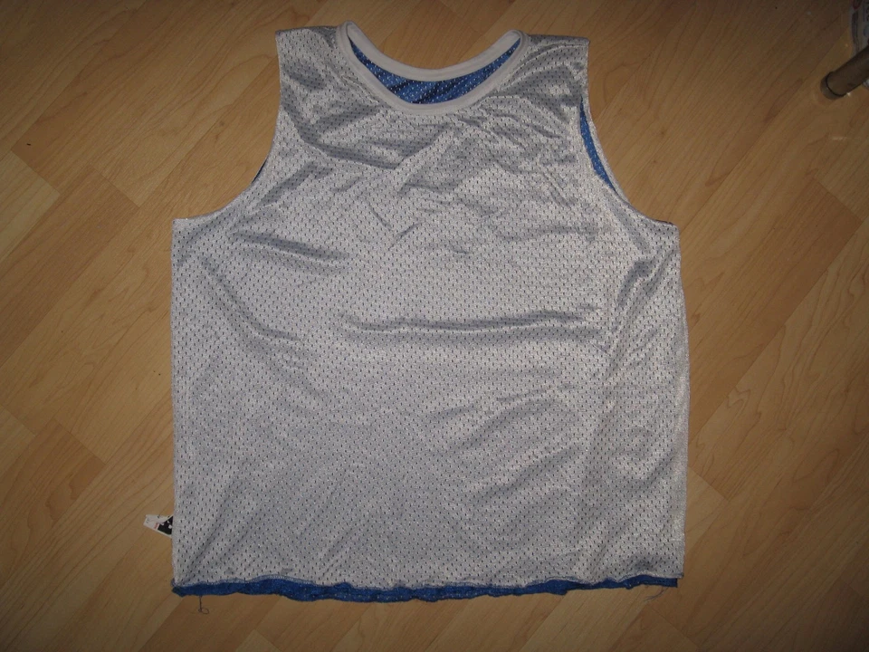 Camiseta sin mangas Don Alleson de malla - Camisa para mujer azul blanca reversible Scrimmage EE. UU. XL Foto 3 de 4