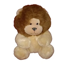  24K Polar Puff RORIE the Lion Tan Brown Fur Plush 1985 Mighty Star #4134 10in