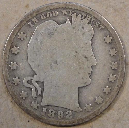 1892-O Barber Quarter 25c as Pictured