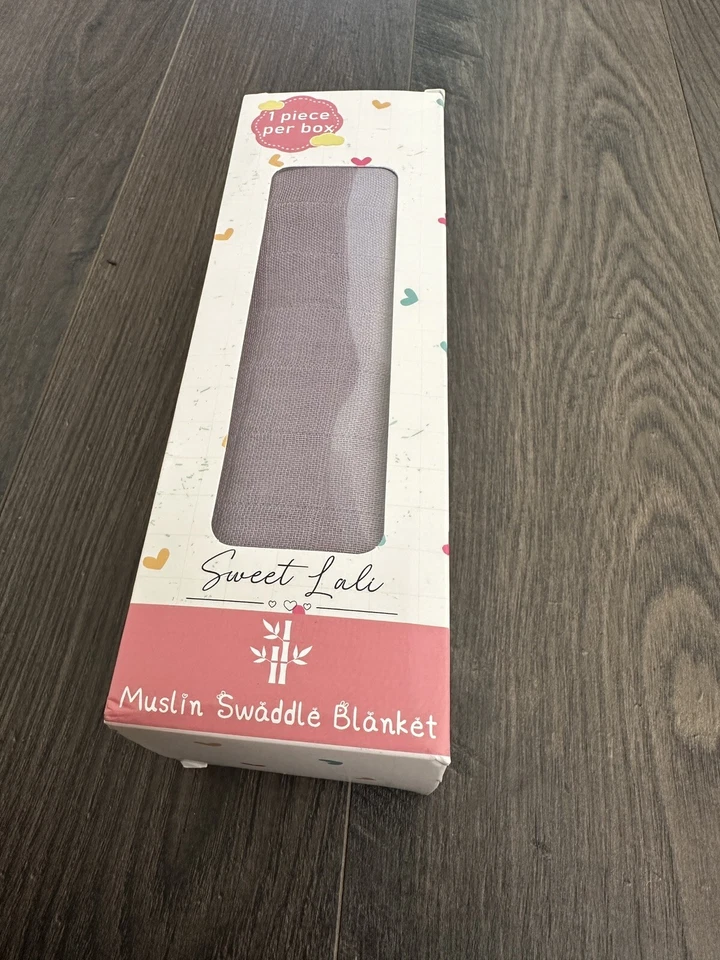 Bamboo Muslin Swaddle blanket 47” X 47” Super Soft Bamboo and Cotton Oeko Tex - Image 3 of 3