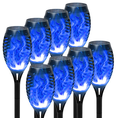 8x Solar Lights Outdoor LEDs Solar Torch Light with Flickering Flame Outdoor Dec