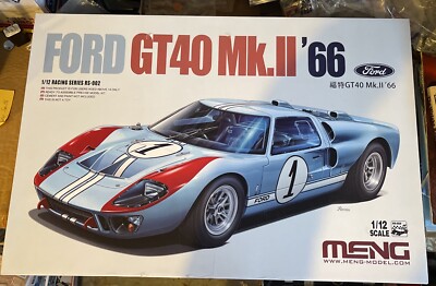 Meng Models RS-002 1966 Ford GT40 Mk.II Race Car Model Kit 1:12