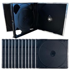 10x Quad 4-Disc CD Video Game Replacement Cases For Sony PlayStation 1 PS1 Black