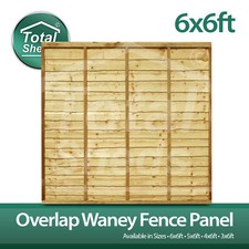 6ft x 6ft OVERLAP WANEY LARCH LAP PANELS ***PACK OF 10***