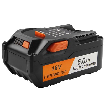 18V 6.0Ah Lithium Replacement Battery for RIDGID 18 Volt Drill R840087 R840083