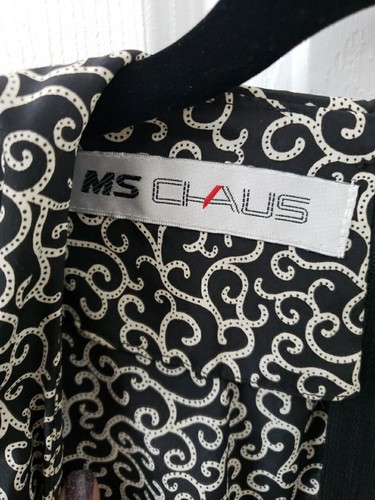 Ms Chaus Black and Ivory Long Sleeve Vintage Dress Sz 10 - 第 7/7 張圖片