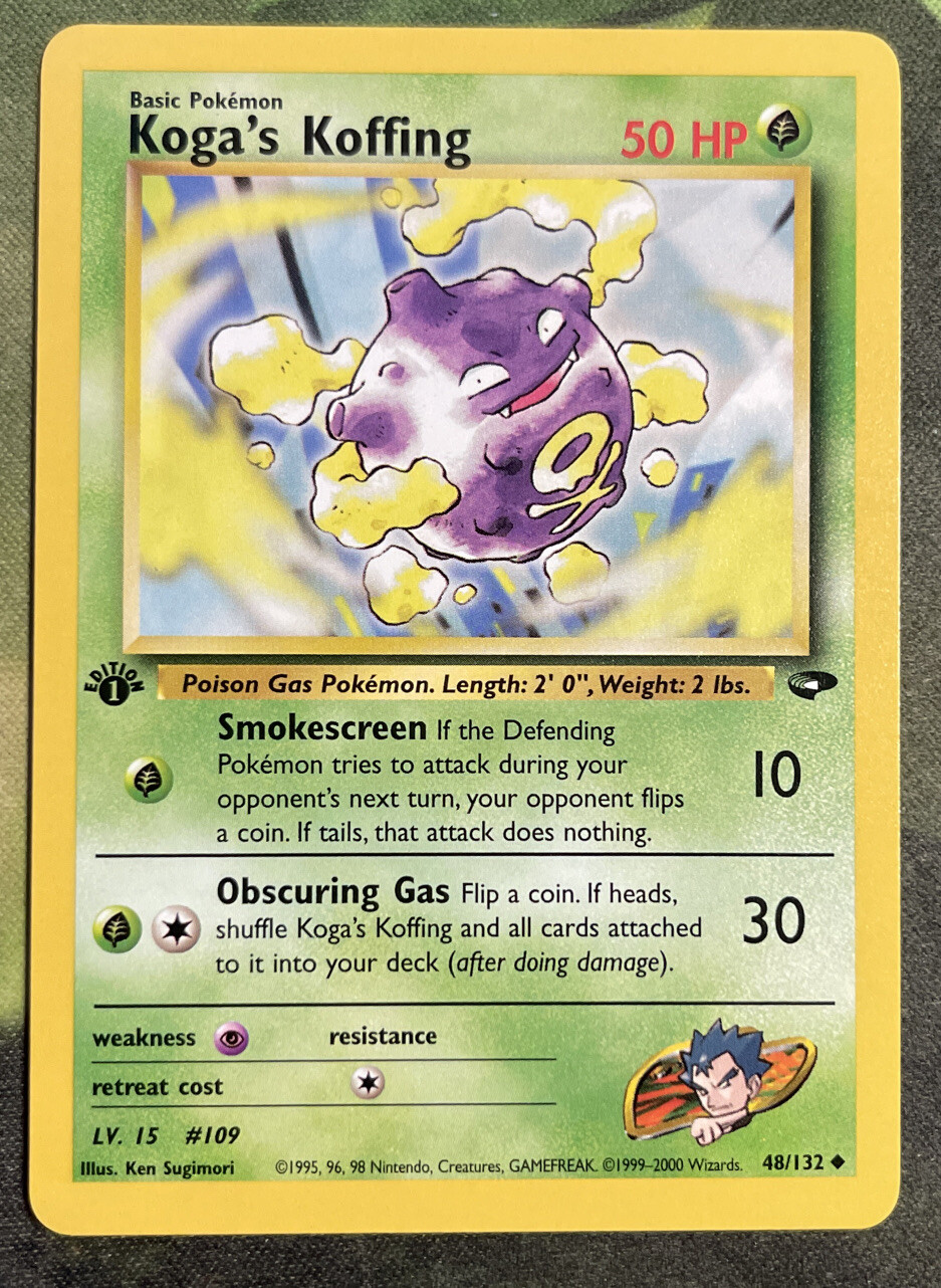 1st Edition Koga’s Koffing 48/132 - Gym Challenge - Near Mint
