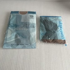 Silkies Control Top Pantyhose 2 Medium Nude Natural Made In The USA