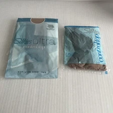Silkies Control Top Pantyhose 2 Medium Nude Natural Made In The USA