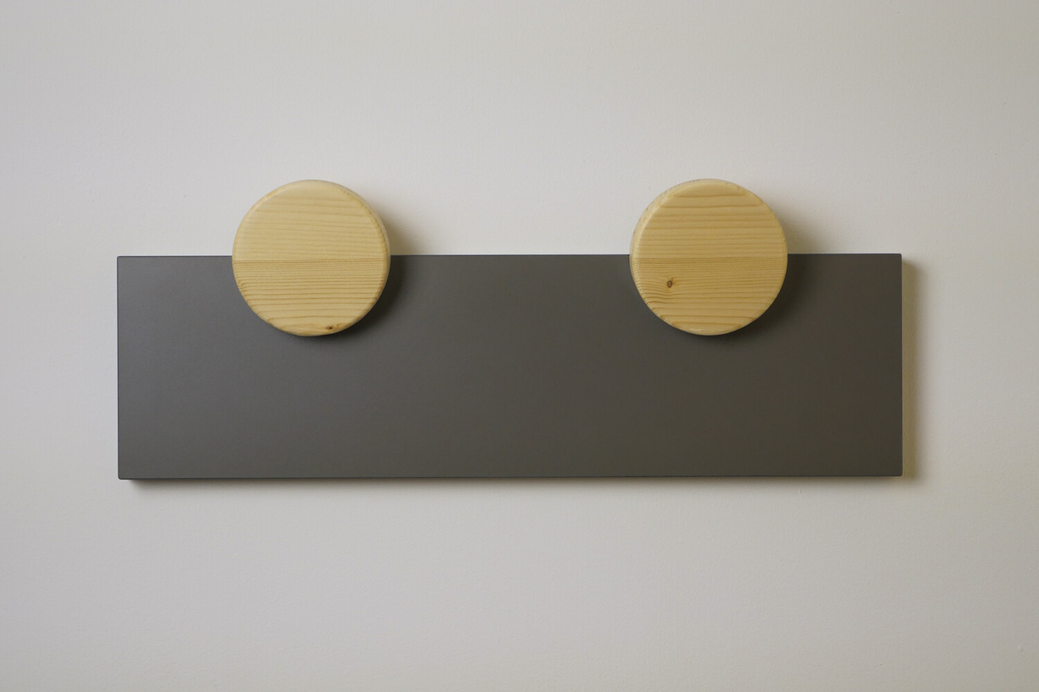 Appendiabiti in legno da parete 2 posti - FATTO A MANO - Design Moderno