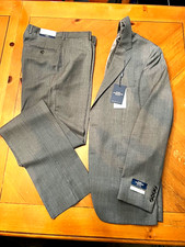 Hart Schaffner Marx 40L (34 Waits) Grey fine stripes Made in USA
