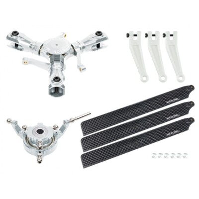 Microheli CNC Triple Carbon Fiber Blades Conversion Set - OMP M2 EVO / MK2