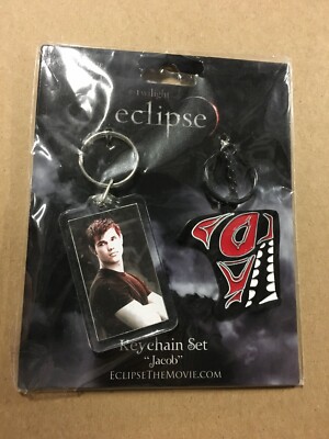 Twilight Saga Eclipse MOVIE Keychain set Team Jacob wolf