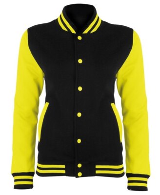 Damen Varsity Jacket Baseball Bomber Collegejacke NEU S M L American 